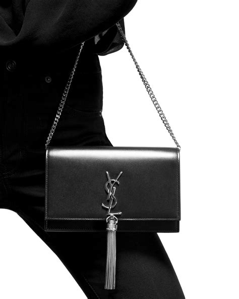 ysl kate chain wallet white with tassel|Saint Laurent Kate Small Tassel YSL Wallet on Chain in Grained .